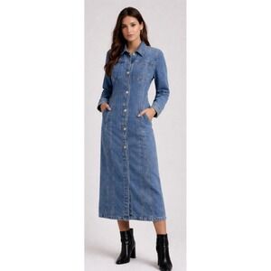 chinese dress ladies Take it Up a Notch Long Sleeves Denim Dress – SURELYMINE
